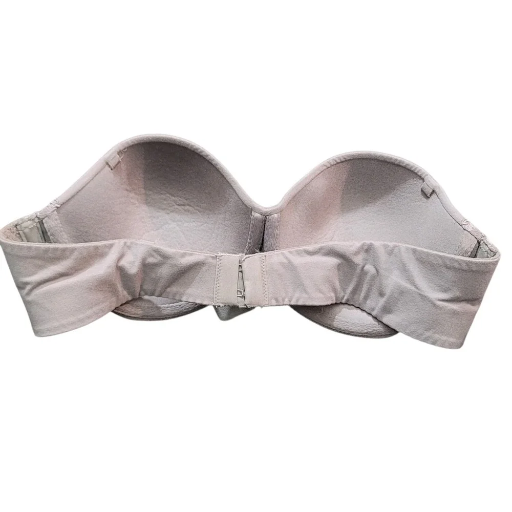 Victorias Secret Body‎ by Victoria Gray Lined Strapless Bra 34B Underwire Formal